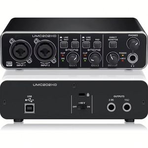 <span class=keywords><strong>Tarjeta</strong></span> <span class=keywords><strong>de</strong></span> <span class=keywords><strong>Sonido</strong></span> TNH <span class=keywords><strong>de</strong></span> Alta Calidad UMC202HD, Interfaz <span class=keywords><strong>de</strong></span> Audio USB 2.0 <span class=keywords><strong>de</strong></span> 2 Entradas/2 Salidas con Doble XLR para Mac, PC, Podcasting y Streaming - Product Image 3