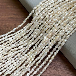 ไข่มุกเม็ดเล็ก 2-3 มม. ไข่มุกน้ำจืดเม็ดเล็กที่สุด ร้อยเป็นสาย ไข่มุกเคชิ บาร็อค ไข่มุกแท้จากธรรมชาติ ขายส่ง - Product Image 1