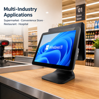 Terminal de point de vente RUINAI RN-G9 15 pouces pour la commande en restaurant, Windows/Android 4G/Wi-Fi 6 NFC, écran tactile capacitif 10 points