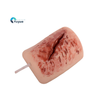 Modelo de entrenamiento médico, conjunto de modelo de herida con cuchillo para muslo, modelo de simulación de lesiones en las piernas para entrenamiento médico