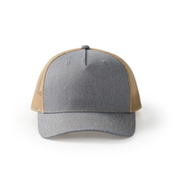 Gorra de camionero de 5 paneles de dos tonos con logotipo personalizado, gorra de béisbol ajustable de perfil bajo, gorra de béisbol con visera curva y malla trasera para hombres y mujeres