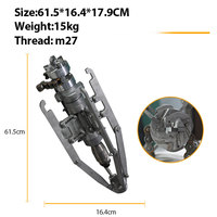 Filetage AMJET M27 Grande buse 128-300lpm Bruit de jet d'égout Jet rotatif Bruit de nettoyage d'égout pour blocs durs de pipeline de ciment