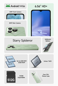 4G 5MP มือถือ T603แอนดรอยด์14 GB ปลดล็อกทั่วโลก3 + 32GB + 8MP ราคาถูก5000mAh 6.56นิ้ว4G <span class=keywords><strong>Ulefone</strong></span> Mobile Note <span class=keywords><strong>19</strong></span> - Product Image 6