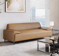 Ensemble de canapés modulaires de bureau modernes et confortables de haute qualité, personnalisables, en cuir PU, avec structure métallique, haute densité, pour usage commercial