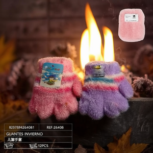 Gants d'hiver pour enfants, doux et chauds, taille enfant, 12 pièces - Product Image 3