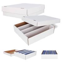 Boîte de rangement en carton à 4 rangées - Grande capacité pour plus de 4000 cartes Magic the Gathering, cartes sportives, stockage d'archives