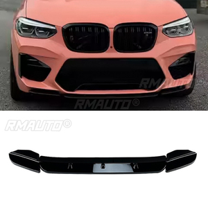Front Bumper Spoiler Lip Gloss Black/Carbon Fiber Look Lower Splitter Guard Plate for BMW X3M X4M F97 F98 2019-2021 Car Styling - Product Image 1