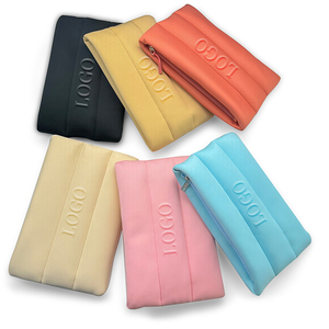 Hot bán <span class=keywords><strong>Neoprene</strong></span> vệ sinh cá nhân Túi sinh thái thân thiện trang điểm túi tùy chỉnh không thấm nước mỹ phẩm Pouch - Product Image 1