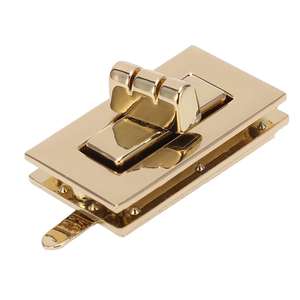 女性用バッグハードウェアアクセサリーツイストロックバックルアンティーク修理バッグ交換用ハードウェアバックルDIY手作りバッグメタル - Product Image 1