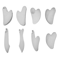Spatule de fond de teint en acier inoxydable à double tête, cuillère à crème pour les yeux, outil d'artiste maquilleur pour le visage, Yangjiang