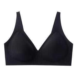 Sujetadores sin costuras para mujer, talla grande, con escote en V profundo, push-up, con soporte lateral, sin aros, tipo gelatina - Product Image 1