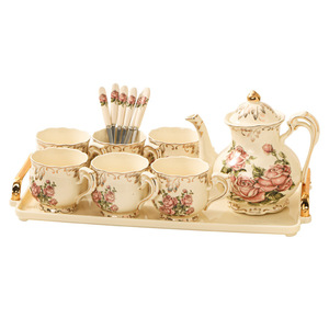 Disponibile Set Tazza e Piattino in Porcellana Stile Retrò Francese con Rose, Design Moderno ed Ecologico <span class=keywords><strong>per</strong></span> Tè del Pomeriggio e Caffè - Product Image 5