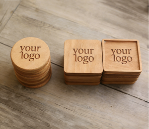 Posavasos de Madera Natural al por Mayor con Logotipo, Posavasos Económicos para Manualidades - Product Image 1