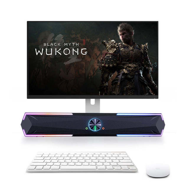 Soundbar Wireless Blue Tooth Speaker USB Desktop Laptop PC Gaming RGB Light Stereo Sound Sound Bar Subwoofer
