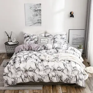 Groothandel Luxe Hotel Dekbed Set Print King Queen Twin Size Dekbedovertrek 3-delige Beddengoed Set