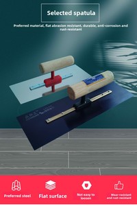 Spatola in Acciaio Inossidabile Blu con Manico in Plastica/Legno, Lama Allungata, Design Senza Chiodi Oilman - Product Image 6