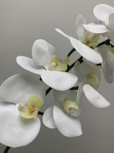 Orchidées artificielles en latex <span class=keywords><strong>de</strong></span> haute qualité, aspect réaliste, orchidées blanches, 9 têtes, tige unique, pour la décoration <span class=keywords><strong>de</strong></span> la maison, des mariages et des événements - Product Image 5