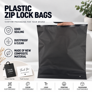 Spotlight Matte Black Sandblasted <b>Zipper</b> <b>Bags</b>, Thick Self-Sealing <b>Bags</b> for Underwear, Socks, and Clothing <b>Storage</b> - Product Image 1