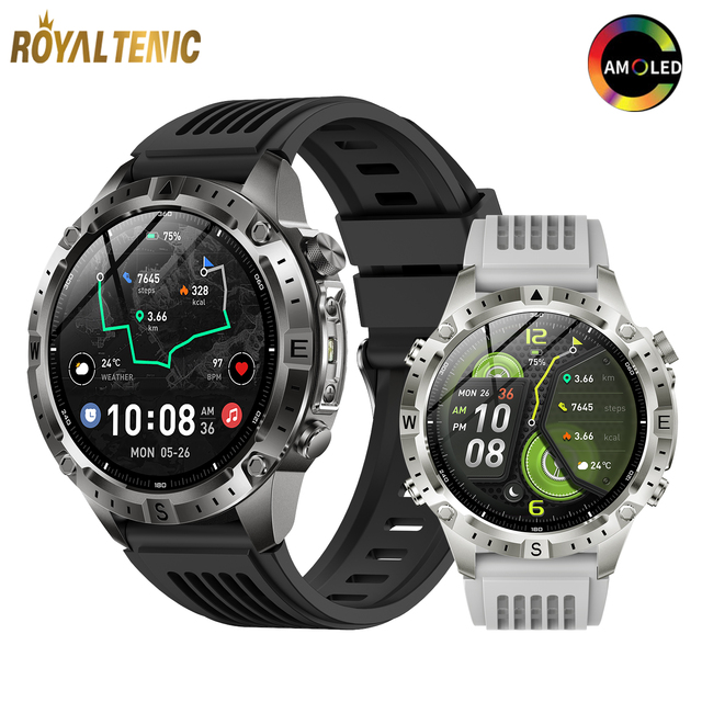 OEM Outdoor GPS Smartwatch 1.43 Inch Tough Screen Online/Offline Map 3ATM Waterproof Fitness Reloj Compass BT Call Smart Watch
