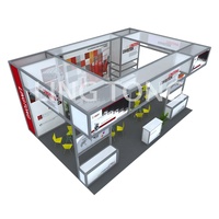 LINGTONG Expo Upgraded Modular Green Trade Show Stand pour la publicité lors d'expositions et de foires pour centres d'exposition (05)