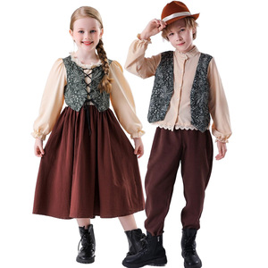 Disfraz de Cerveza Alemana para Niños y Niñas, Conjunto de Sombrero y Disfraz para Actuaciones Escénicas y Culturales, Algodón, Primavera 2025 - Product Image 1