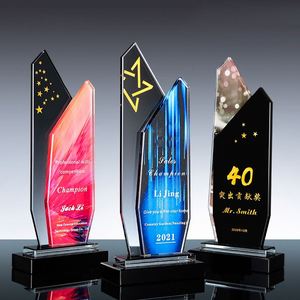 Customized Logo K9 Crystal Material High Quality Color Printing Crystal Award Glass <b>Trophy</b> - Product Image 2