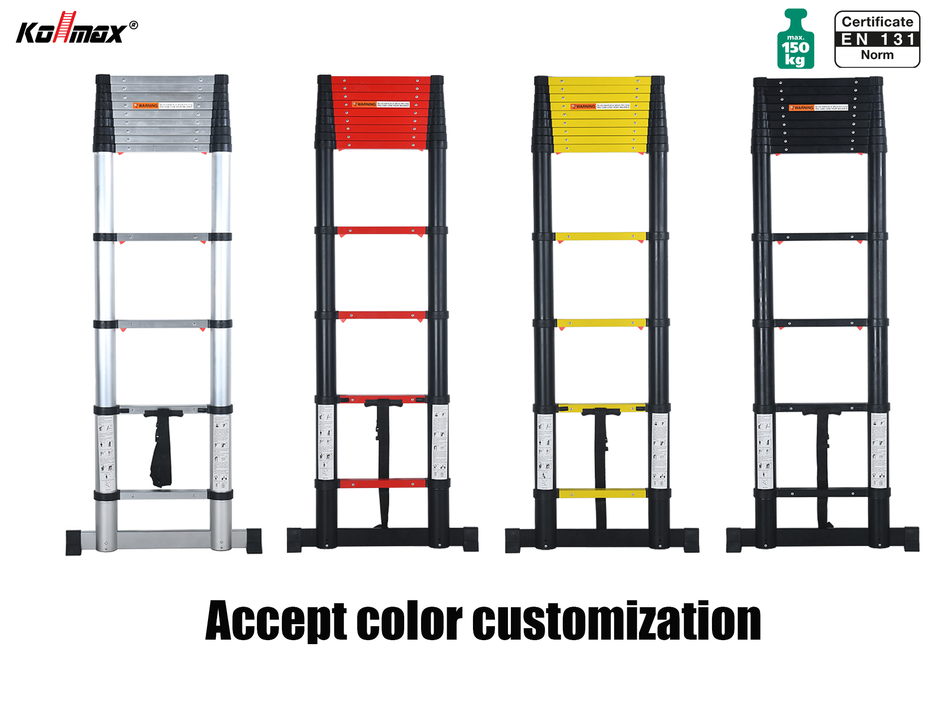 Échelles télescopiques à fermeture douce