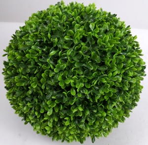 Commercio all'ingrosso di plastica a prova di uv booxwood pianta sfera artificiale cipresso/milano erba palla con i <span class=keywords><strong>fiori</strong></span> - Product Image 2
