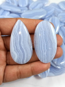 Fournisseur de pierres précieuses en vrac de confiance, agate bleue naturelle, cabochons, pierres facettées, vente en gros, export, fabricant - Product Image 5