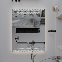 Miroir de salle de bain sans cadre pour la maison, miroir mural en verre pour le maquillage, pour articles ménagers