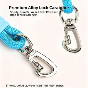 Hands Free Dog Leash Adjustable Nylon Rope With NBR Foam Handle Shock Absorbing Bungee Zinc Alloy Hook - Product Image 2