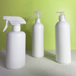 Botella de Plástico Redonda Vacía para Loción Corporal, en <span class=keywords><strong>Blanco</strong></span> y Negro, de 4oz, 16oz, 120ml y 500ml, de HDPE, en Oferta - Product Image 2