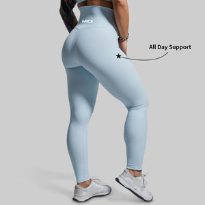 Gimnasio Fitness Yoga Leggings Spandex/Nylon Sólido Ecológico Estiramiento de cuatro vías Longitud completa Cintura alta Transpirable Pantalones de secado rápido - Product Image 3