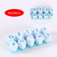 26PCS Großbuchstaben-Aus stecher mit verzieren dem Kunststoff-Alphabet-Fondant-Keks-Kolben form aus Kuchen werkzeugen und Zubehör