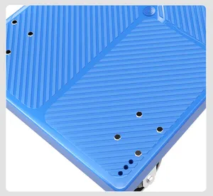 Capacité 200kg Vente Chaude 72*48cm Plate-Forme En Plastique Camions Chariot à Main avec Roulettes Muettes pour Stockage Industriel