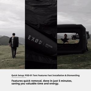 Tente capsule spatiale Oxford 7.3, légère, portable, design gonflable, coupe-vent, protection UV, option de logo personnalisé en gros - Product Image 4