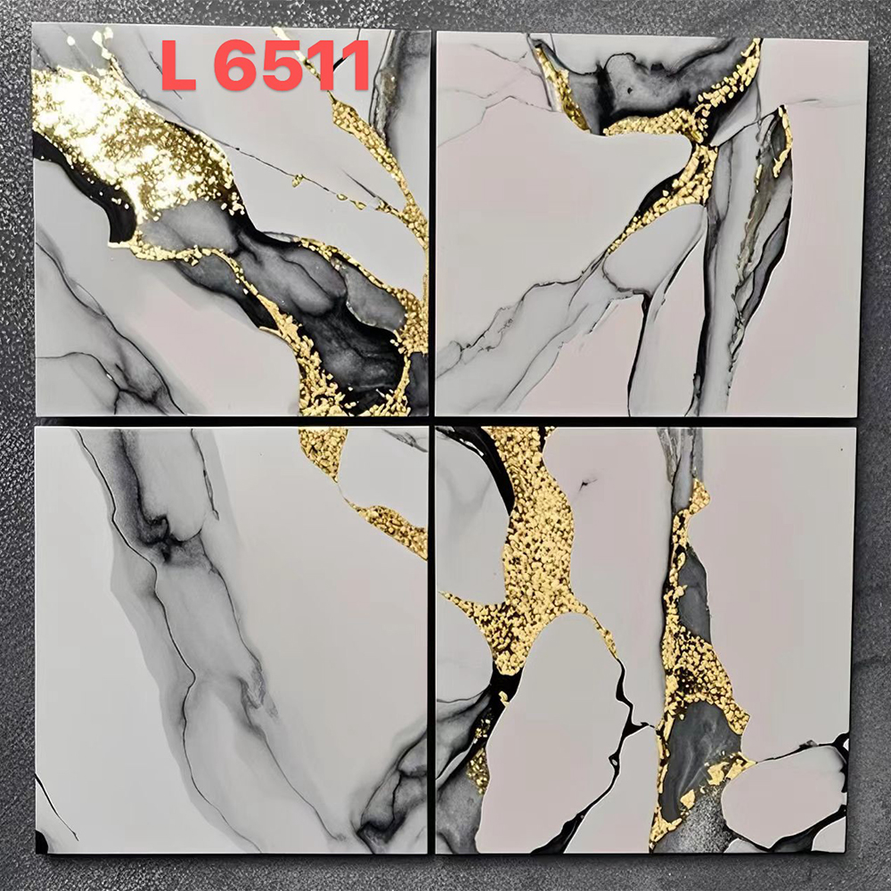 gold and black tiles