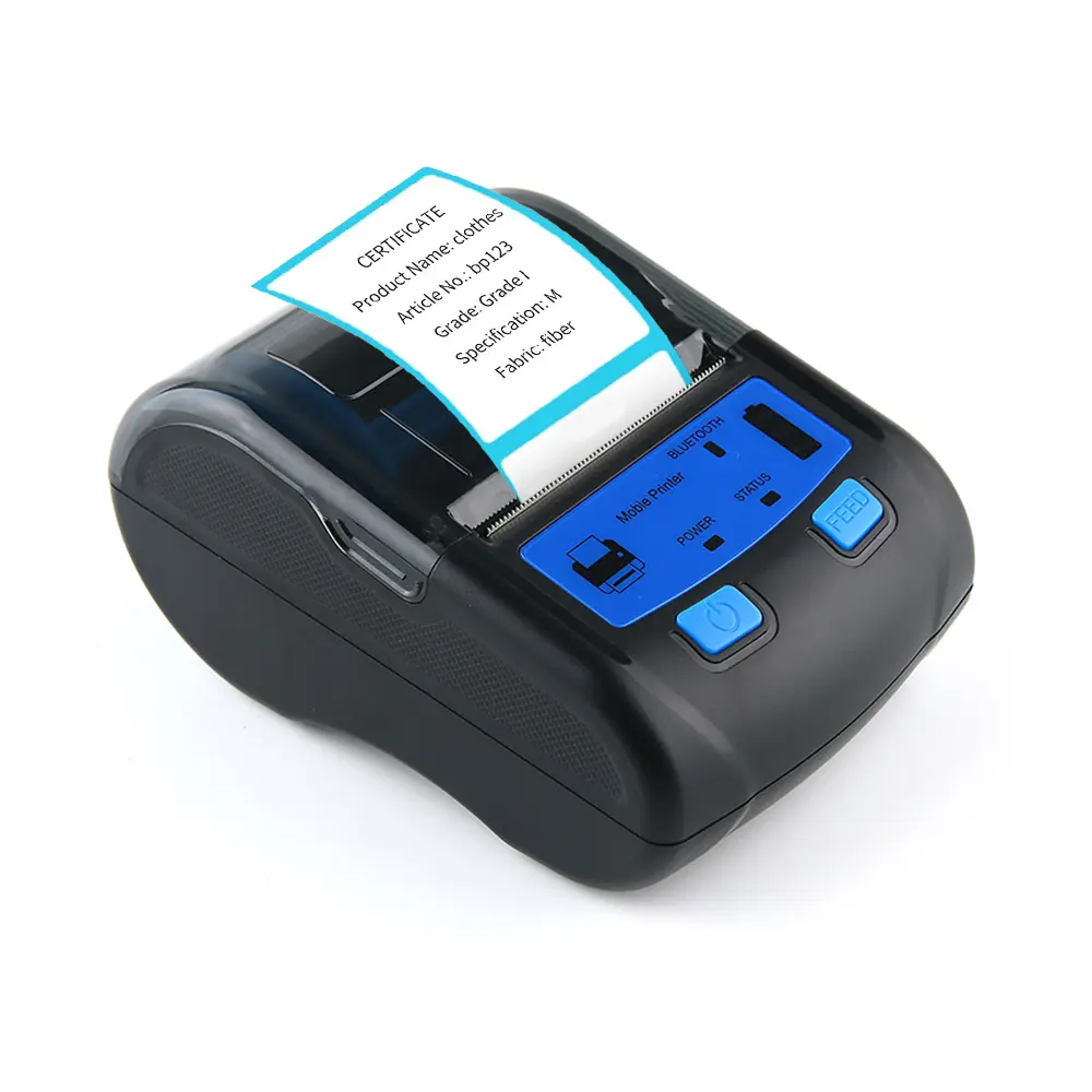 Mini Thermal 58mm BT Portable Mobile Printer Thermal Receipt Printer Support Android/IOS 2-in-1 Label & Receipt Printer