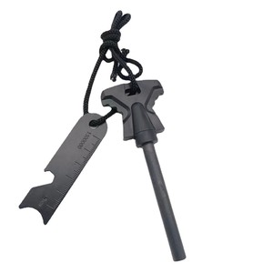 Outdoor Survival Fire Starter Metal 11.5cm Wide Handle With Scraper Bottle Opener For Wilderness Use - Product Image 5