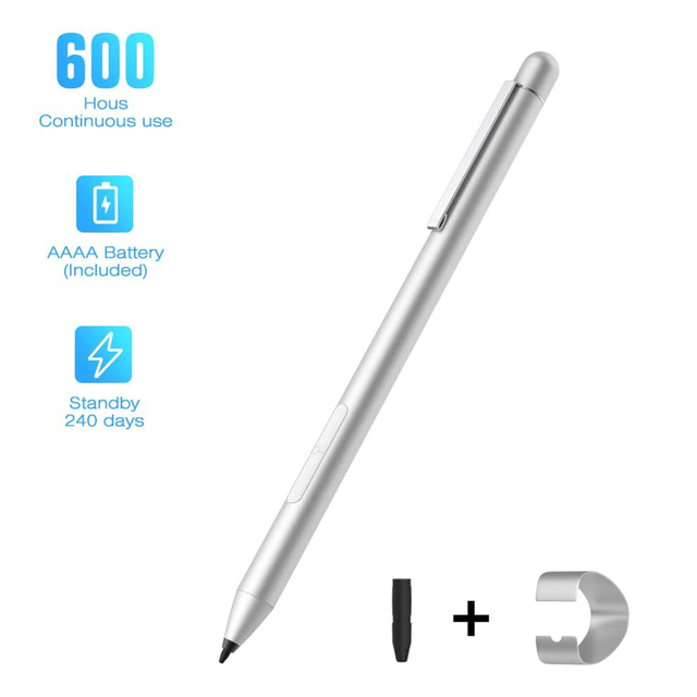 1024 Pressure Level Active Capacitive Surface Pro Pen Palm Rejection MPP Stylus Replaceable Nib for Microsoft Surface Tablet PC