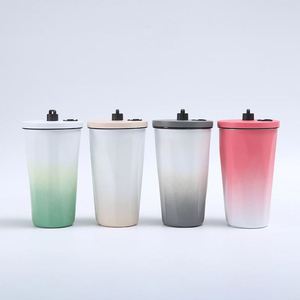 Custom Logo Stainless Steel Tumbler With Lid Vacuum Insulated Ice <b>Coffee</b> Cup With Straw for Ice Collapsible Water <b>Bottle</b> - Product Image 2