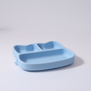 Placa de alimentación de bebé de silicona con forma de gato lindo de succión fuerte ecológica Placa de bebé con patrón de Animal no tóxico - Product Image 6