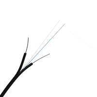 Kabel Drop Indoor FTTH 8 Core GJXFH Non-Metallic Strength Member LSZH PVC Sheath Jaket Putih/Hitam G.657A1/A2 Serat Optik Single Mode