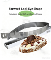 Moule à gâteau en forme de cœur réglable en acier inoxydable, outil de pâtisserie