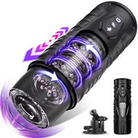 Masturbador de Bolsillo para Hombres, Máquina Sexual con Movimiento de Empuje y Rotación Automática, Dispositivos de Masturbación Masculina con Base de Succión