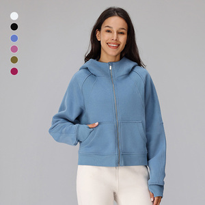 Women's Loose-Fitting Autumn <strong>Winter</strong> Full Zipper Hooded Sweatshirt for Scuba Yoga Fitness <strong>Running</strong> Jogging Tracksuit <strong>Jacket</strong> Women - Product Image 1