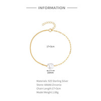 Bracelet minimaliste CANNER en argent S925, bijoux simples avec perles d'eau douce, chaîne fine en forme de trombone, breloques en perles, cadeaux
