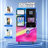 Mesin Pencetak Casing Ponsel Otomatis Red Rabbit, Mesin Vending Casing Ponsel DIY, Mesin Pembuat Casing Ponsel