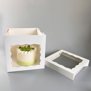 Sunshine Wholesale Transparent Square Cake <b>Box</b> for Birthday Snack Packaging <b>Box</b> Wedding Dessert <b>Box</b> - Product Image 5
