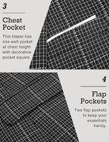 Nouveau Blazer Homme 2025 JT Personnalisé Élégant à Carreaux, Veste de Costume Sportive Ajustée, Coupe Slim, Un Bouton, en Tissu Peigné